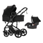 Reenborn Kinderwagen 3 in 1, Aluminiumrahmen, 588 Black – Bild 9