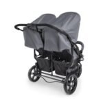hauck Roadster Duo SLX Zwillingsbuggy ab Geburt, XL Korb – Grau – Bild 4