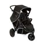 hauck Freerider 3-Rad Geschwisterbuggy mit Regenschutz – Schwarz