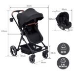 ZoomBuggy 3 in 1 Kinderwagen ab Geburt bis 26 kg – Schwarz – Bild 2