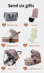 GLOKID 3 in 1 Kinderwagen mit Babywanne & Sportsitz – Khaki – Bild 2
