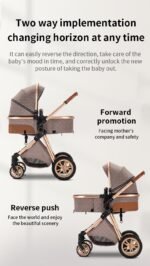 GLOKID 3 in 1 Kinderwagen mit Babywanne & Sportsitz – Khaki – Bild 5