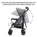 Kinderkraft TIK Sportwagen Grau – leicht 6,5 kg, bis 17 kg, faltbar – Bild 3