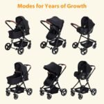 ZoomBuggy 3 in 1 Kinderwagen ab Geburt bis 26 kg – Schwarz – Bild 6