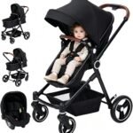 ZoomBuggy 3 in 1 Kinderwagen ab Geburt bis 26 kg – Schwarz