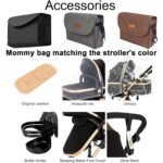 Reenborn Kinderwagen 3 in 1, Aluminiumrahmen, 588 Black – Bild 2