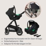 Lionelo Bianka Kinderwagen 3 in 1 mit Babywanne & Autositz – Bild 9