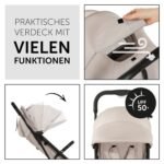 hauck Travel N Care Reisebuggy Beige – Leicht 6,9 kg, UPF 50+ – Bild 3