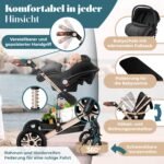 KESSER Loops 4-in-1 Kombikinderwagen Set – Babywanne, Buggy, Babyschale – Bild 6