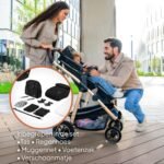LIONELO Amber 3-in-1 Kombikinderwagen – i-Size, Luftreifen, UPF 50+ – Bild 9