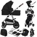 LIONELO Amber 3-in-1 Kombikinderwagen – i-Size, Luftreifen, UPF 50+