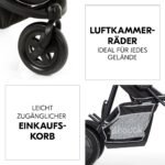 hauck Freerider 3-Rad Geschwisterbuggy mit Regenschutz – Schwarz – Bild 6