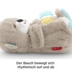 Fisher-Price Schlummer Otter Kuscheltier mit Atembewegung und Musik, Baby Erstausstattung, Neugeborene, Baby Spielzeug ab Geburt, Babyparty und Neugeborenen Geschenk, FXC66 – Bild 3
