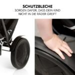 hauck Freerider 3-Rad Geschwisterbuggy mit Regenschutz – Schwarz – Bild 7