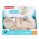 Fisher-Price Schlummer Otter Kuscheltier mit Atembewegung und Musik, Baby Erstausstattung, Neugeborene, Baby Spielzeug ab Geburt, Babyparty und Neugeborenen Geschenk, FXC66 – Bild 6