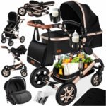 KESSER Loops 4-in-1 Kombikinderwagen Set – Babywanne, Buggy, Babyschale
