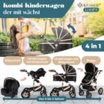 KESSER Loops 4-in-1 Kombikinderwagen Set – Babywanne, Buggy, Babyschale – Bild 2
